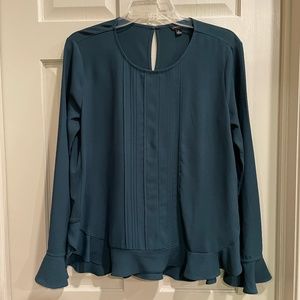 Ann Taylor Forest Green Peplum Top